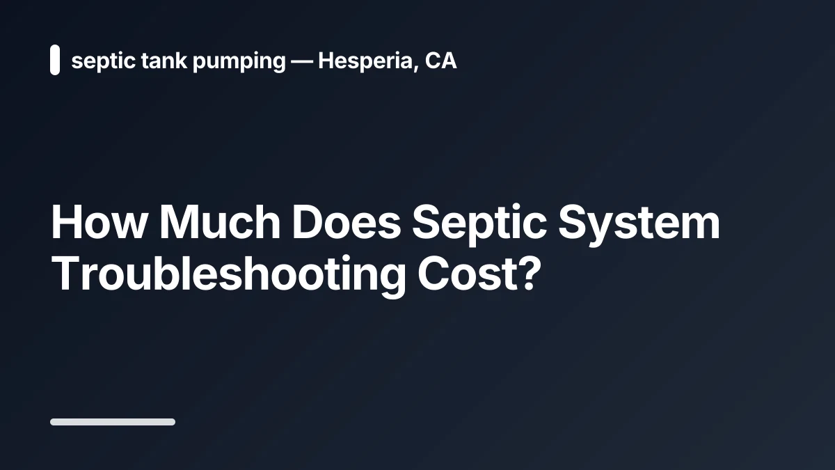 septic system cost