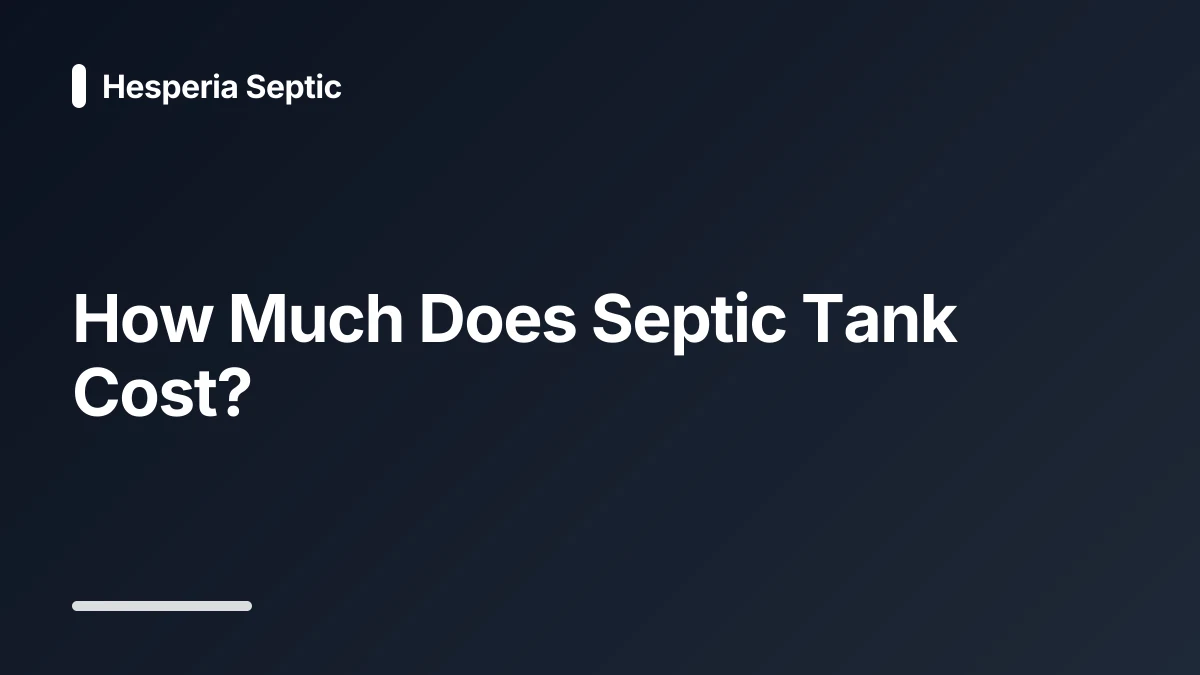 septic system cost