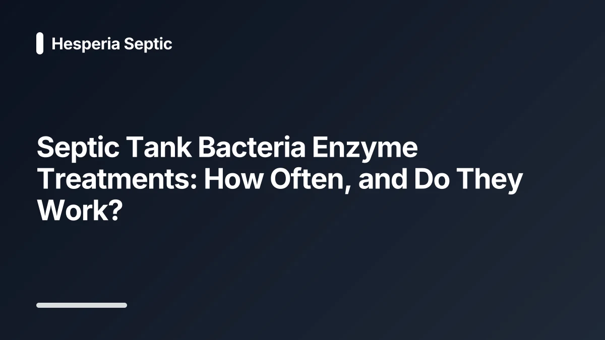 septic enzyme treatments