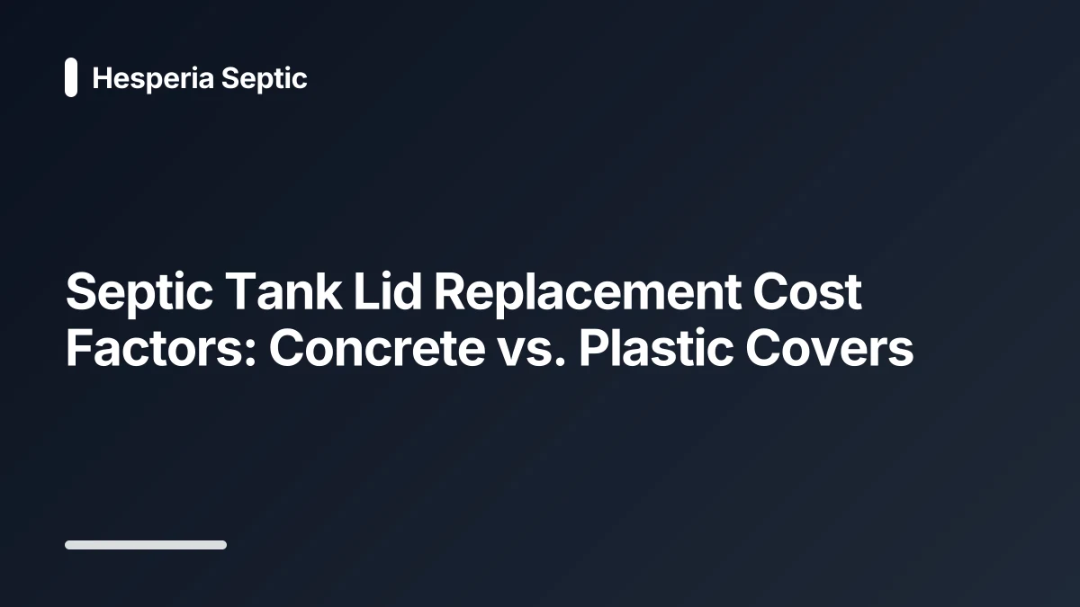 septic tank lid replacement